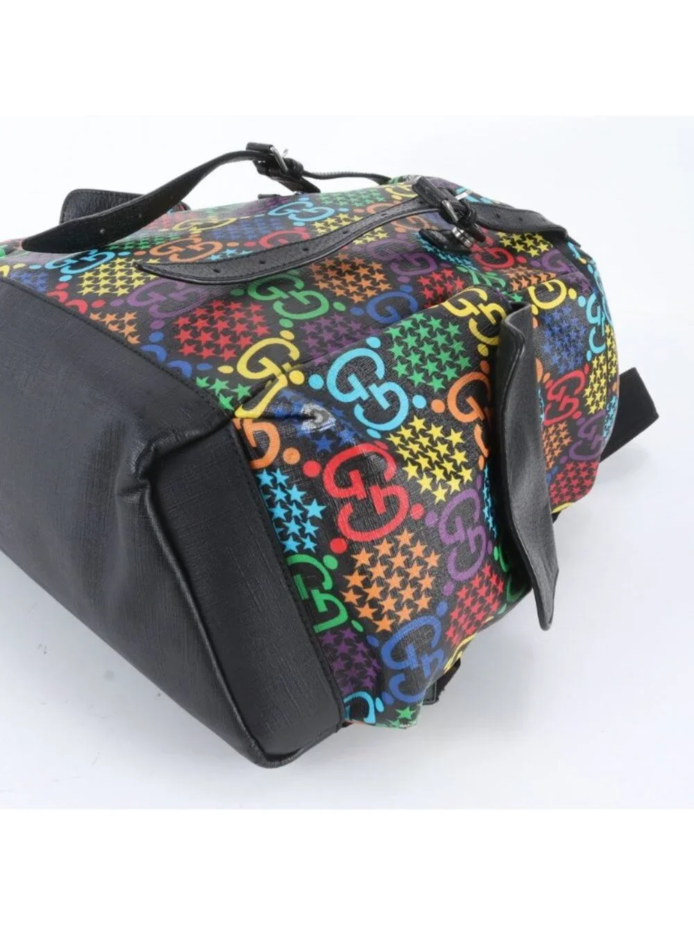 Gucci GG Psychedelic Leather Backpack Shoulder Bag Business